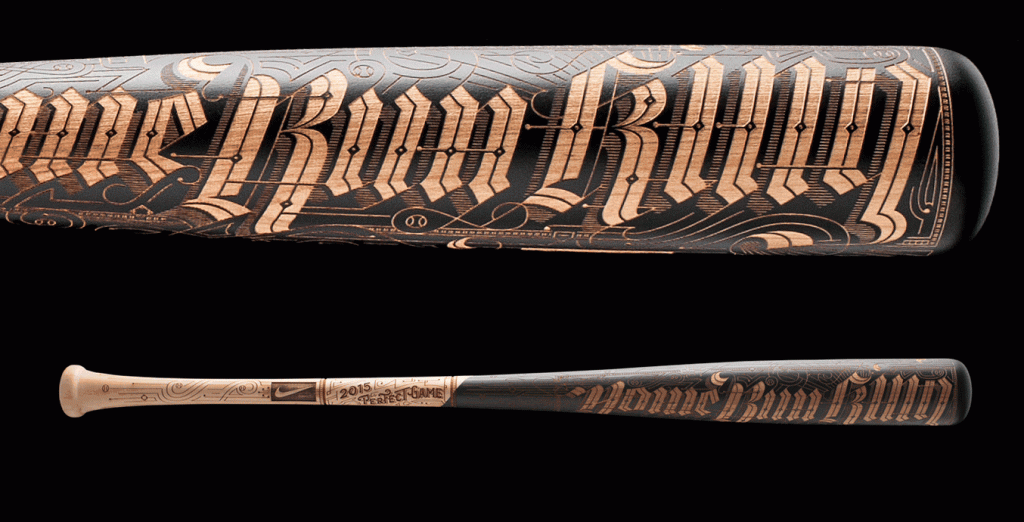 laser engraved baseball bat