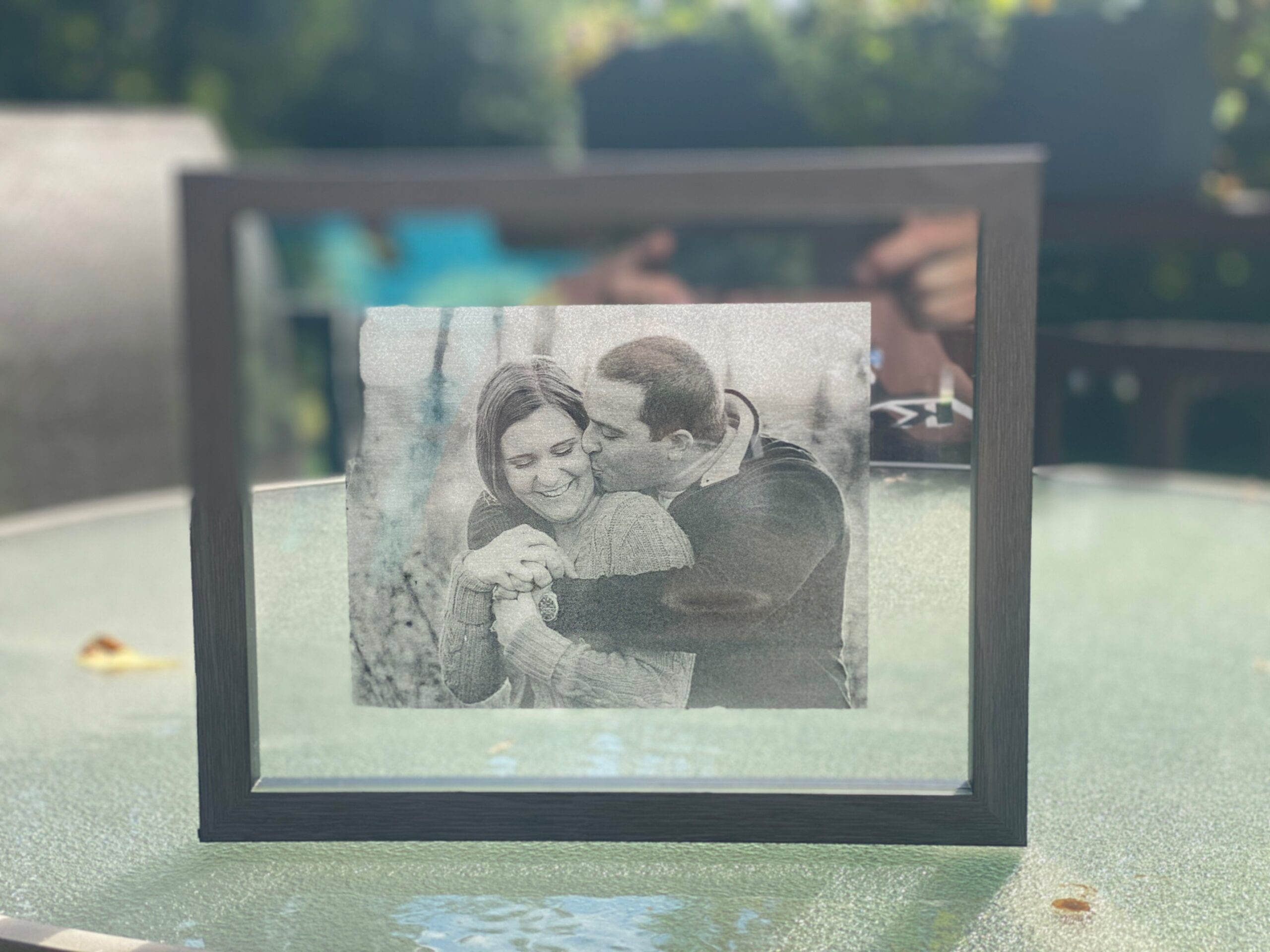 Acrylic photo of couple